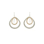 Load image into Gallery viewer, Handmade double drop textured earrings inmixed metal by Philippa Roberts.