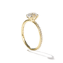 Load image into Gallery viewer, 4 Prong Solitaire Pave Engagement Ring