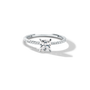 Load image into Gallery viewer, 4 Prong Solitaire Pave Engagement Ring