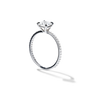 Load image into Gallery viewer, 4 Prong Solitaire Pave Engagement Ring
