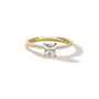 Load image into Gallery viewer, 4 Prong Solitaire Pave Engagement Ring