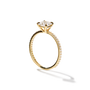 Load image into Gallery viewer, 4 Prong Solitaire Pave Engagement Ring