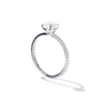 Load image into Gallery viewer, 4 Prong Solitaire Pave Engagement Ring