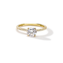 Load image into Gallery viewer, 4 Prong Solitaire Pave Engagement Ring