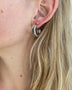 Load image into Gallery viewer, Elegance Rhodium Plated Silver Small Chunky Hoops