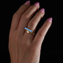Load image into Gallery viewer, Lab Grown Sapphire Long Baguette Statement Ring
