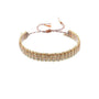 Load image into Gallery viewer, Marie Laure Chamorel multicolor woven bracelet with sterling silver chain and adjustable silk thread closure.
