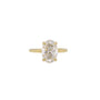 Load image into Gallery viewer, Oval Diamond Prong Set Yellow Gold Engagement Ring