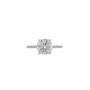 Load image into Gallery viewer, Round Diamond Prong Set With Diamond Shoulders White Gold Engagement Ring