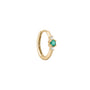 Load image into Gallery viewer, Petite Triple Gemstone Clicker Hoop with Emerald &amp; Diamonds
