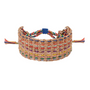 Load image into Gallery viewer, Multicolor woven bracelet by Marie Laure Chamorel featuring rose gold–plated sterling silver chain intertwined with vibrant silk yarns.