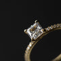 Load image into Gallery viewer, 4 Prong Solitaire Pave Engagement Ring