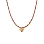 Load image into Gallery viewer, Brown Zircon Beaded Necklace with 22K Gold Charm
