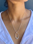 Load image into Gallery viewer, Sterling Silver Large Open Oval Necklace - Art + Soul Gallery