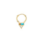 Load image into Gallery viewer, Mini AZ Clicker Hoop with Turquoise and Citrine