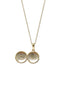 Load image into Gallery viewer, Open Anzie Aztec Mini Locket necklace in yellow gold featuring an intricate engraved Aztec-inspired design with a diamond accent, elegant keepsake pendant jewelry for holding cherished memories close.