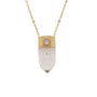 Load image into Gallery viewer, Large Rough Pencil Quartz with Grey Diamond Gold Necklace