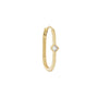 Load image into Gallery viewer, 9k yellow gold oval oop with a bezel set princess cut diamond by Metier by Tomfoolery