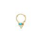 Load image into Gallery viewer, Mini AZ Clicker Hoop with Turquoise and Citrine
