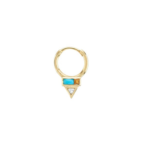 Mini AZ Clicker Hoop with Turquoise and Citrine