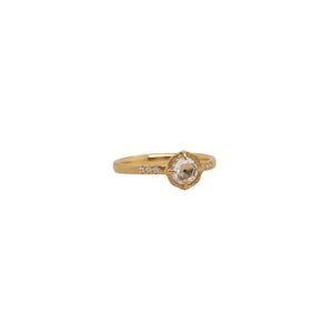 Rose Cut Diamond Prong Ring