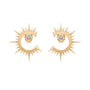 Load image into Gallery viewer, Sun &amp; Moon with Diamonds Earrings
