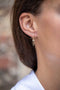 Load image into Gallery viewer, Green Tourmaline & Dangling Diamonds Earring