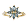 Load image into Gallery viewer, Teal Sapphire Bouquet Ring
