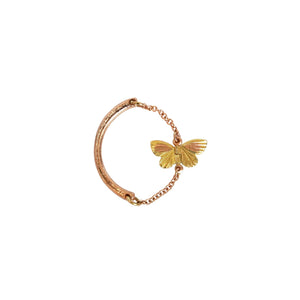 Gold Tiny Baby Asterope Butterfly Ring