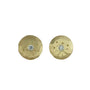 Load image into Gallery viewer, Mini Treasure Coin Diamond Studs in 14K Yellow Gold
