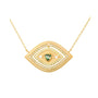 Load image into Gallery viewer, Tourmaline Dangling Eye and Diamonds Pendant