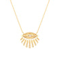 Load image into Gallery viewer, 14k light yellow gold necklace featuring a marquise-cut diamond at the center, accented with pavé-set white diamonds for a delicate, radiant finish.