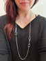 Load image into Gallery viewer, Forever Chic Rhodium 5 Link Necklace w/ Double Chain
