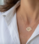 Load image into Gallery viewer, Tourmaline Dangling Eye and Diamonds Pendant