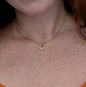Sphere Baguette Diamond Pendant Necklace