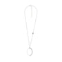 Load image into Gallery viewer, Polvere de Sogni Ruthenium Plated Sterling Silver Open Circle Necklace