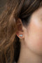 Load image into Gallery viewer, Triple Marquis Aquamarine and Diamond Chain Earrings