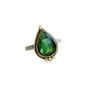 Load image into Gallery viewer, Rosecut Teardrop Green Tourmaline Ring