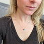 Load image into Gallery viewer, Turquoise, Ruby, and Diamond Charm Necklace
