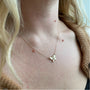 Load image into Gallery viewer, Hammered Butterfly + Diamond Necklace
