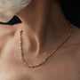 Load image into Gallery viewer, 15MM Gold Vermeil Mini Double Beam Chain Necklace with Signature Tusk Clasp - Art + Soul Gallery
