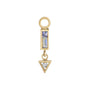 Load image into Gallery viewer, 9k yellow gold plaque with bezel set tanzanite, opal, and white diamond from Metier by Tomfoolery
