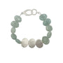 Load image into Gallery viewer, Philippa Roberts Three Large Nuggets bracelet with softly hued amazonite stones set in sterling silver, handmade in Oakland, California.
