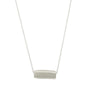 Load image into Gallery viewer, Tube bead necklace in sterling silver on fine cable chain with 2-inch extender by Philippa Roberts. Minimalist everyday jewelry for layering.

