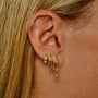 Load image into Gallery viewer, Original Oval Reverse Set Emerald Hoop
