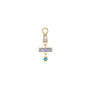 Load image into Gallery viewer, 9k yellow gold plaque with moonstone, tanzanite, and turquoise from Metier by Tomfoolery.

