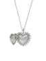 Load image into Gallery viewer, Open Anzie sterling silver heart locket necklace with star design and white sapphire center stone, timeless keepsake pendant jewelry.
