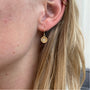 Load image into Gallery viewer, Gold + Diamond Four Star Wave Earrings
