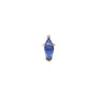 Load image into Gallery viewer, 9k yellow gold stud with a trillion tanzanite and tapered blue sapphire baguette from Metier by Tomfoolery
