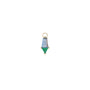 Load image into Gallery viewer, 9k yellow gold plaque with a tapered labradorite baguette and a trillion cut emerald from Metier by Tomfoolery. 
